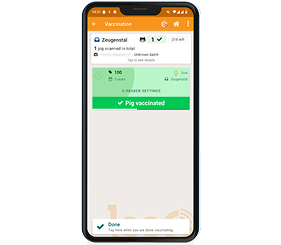 Smartphone toont medicijn registratie in de app